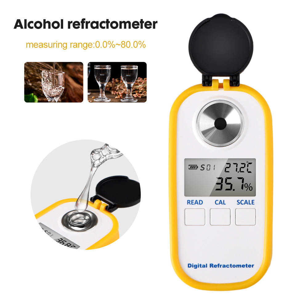 Wine To Beer Alcohol - 디지털 알코올 굴절계 0-80% 고정밀 LCD