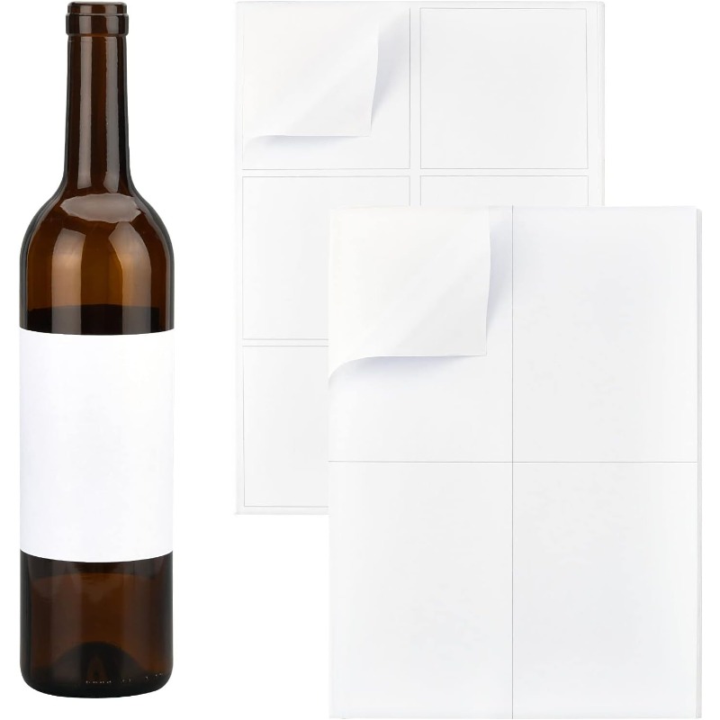 Wine Bottle Size - 20 시트/100pcs 빈 와인 라벨 2