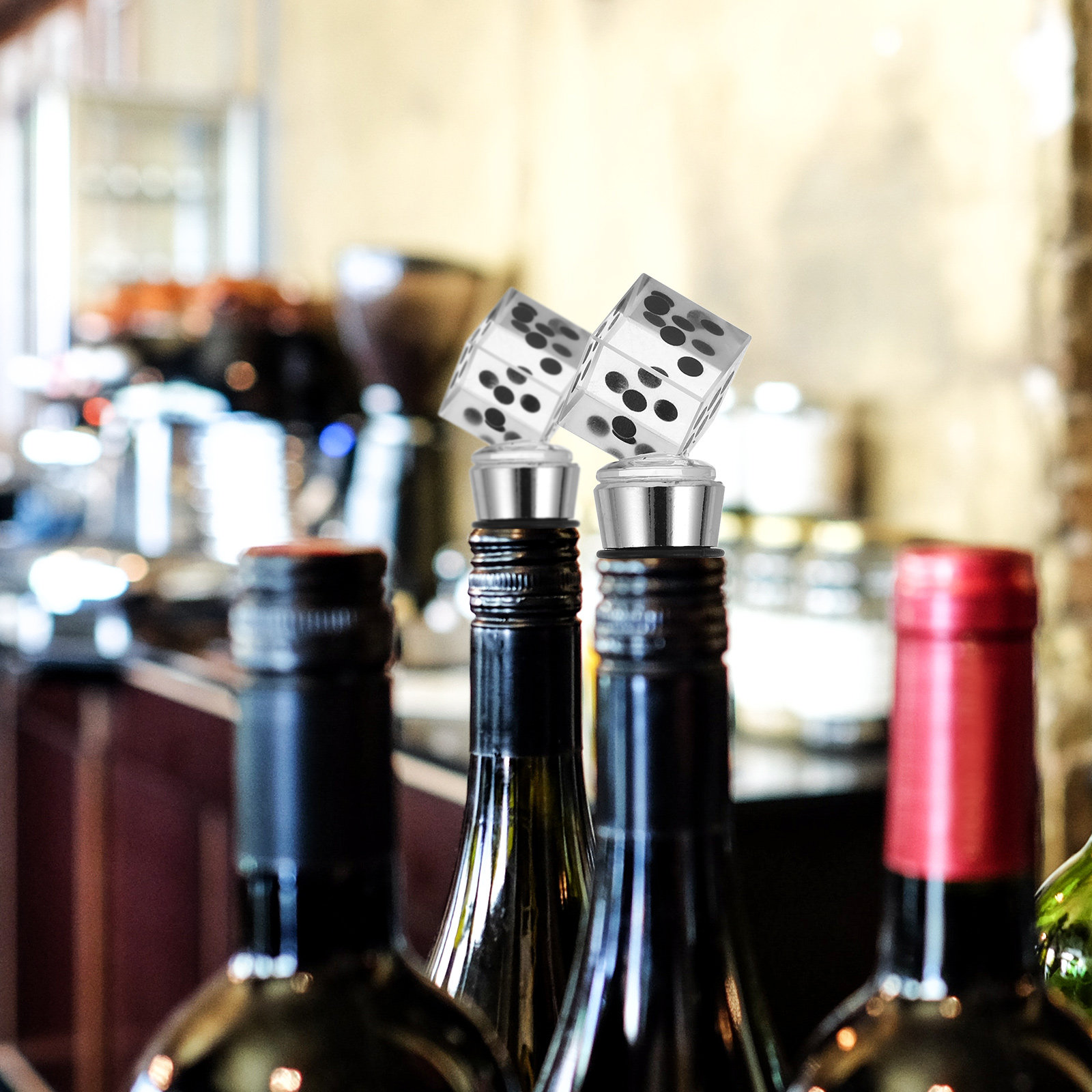 Wine Bottle Size - 투명한 와인병 마개, 밀폐형 신선도 유지,