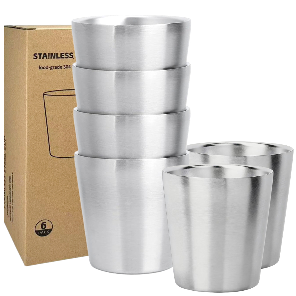 Beer Flight Set - 175ml 스테인리스 스틸 이중벽 컵 6개