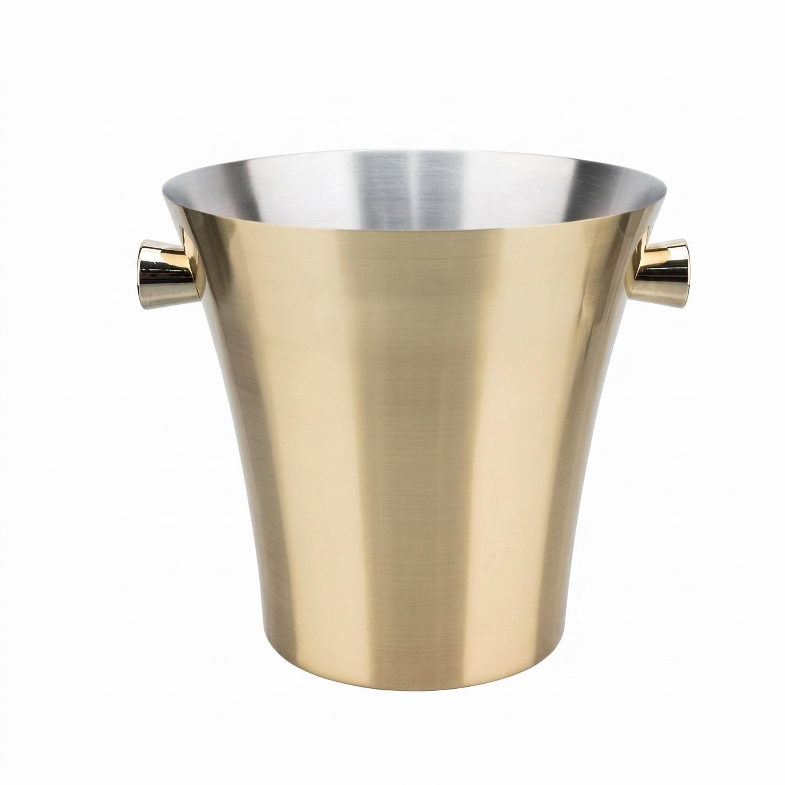 Ice Bucket Silver - 스테인리스 스틸 아이스 펠 골드톤 메탈