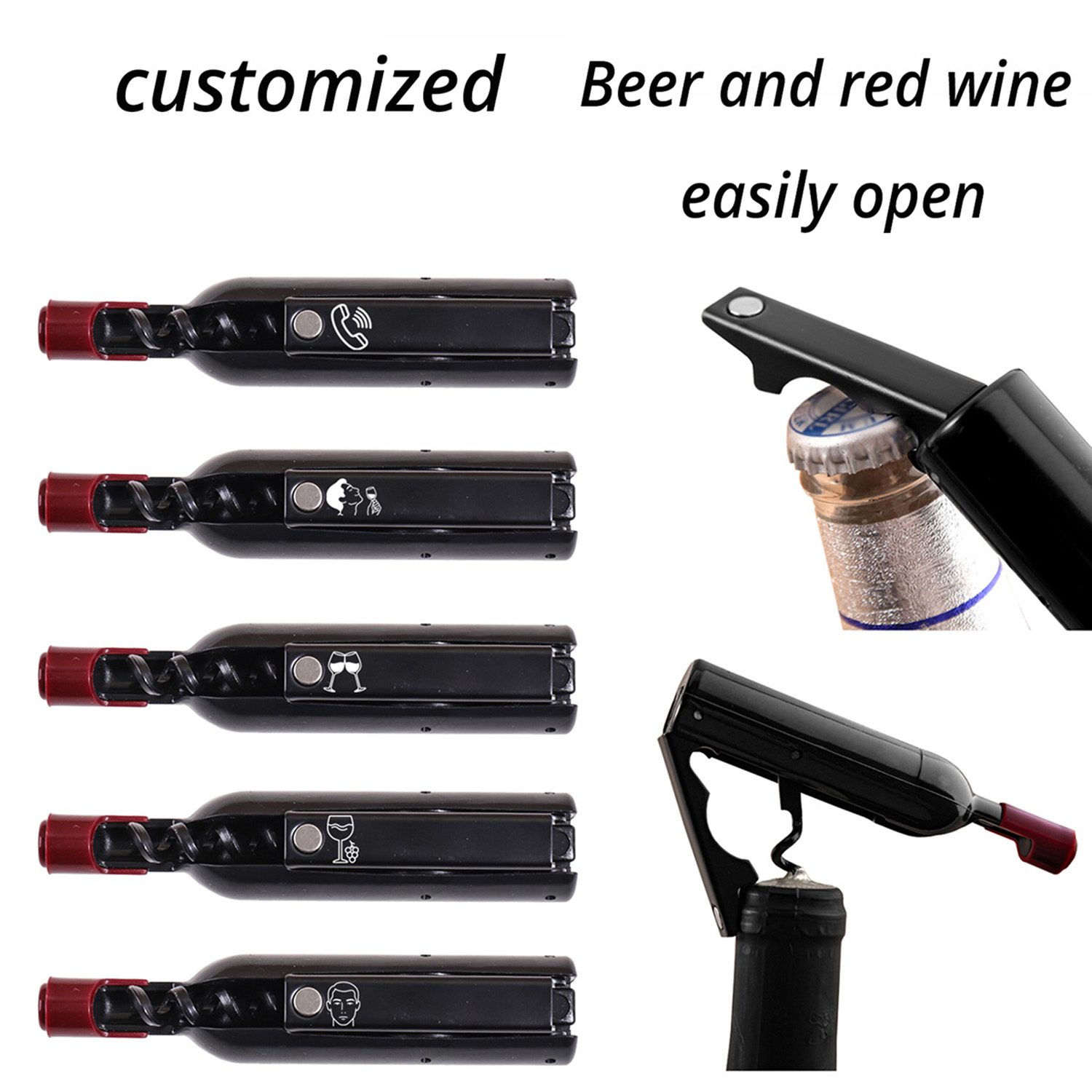 병 모양 맞춤 텍스트 와인 오프너 냉장고 자석 맞춤 이 - Wine Beer Name 리뷰 및 가격