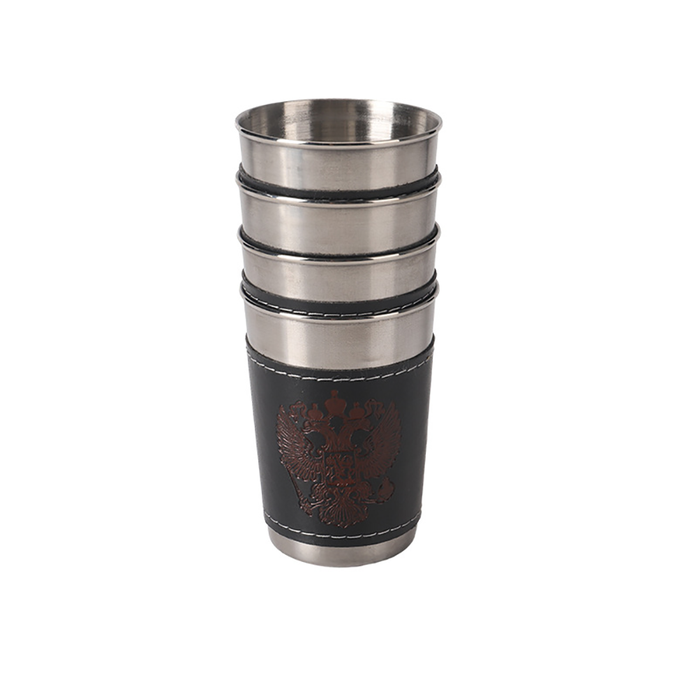 4 개/대 야외 여행 컵 세트 캠핑 식기 PU 가죽 휴 - Beer Flight Set 리뷰 및 가격