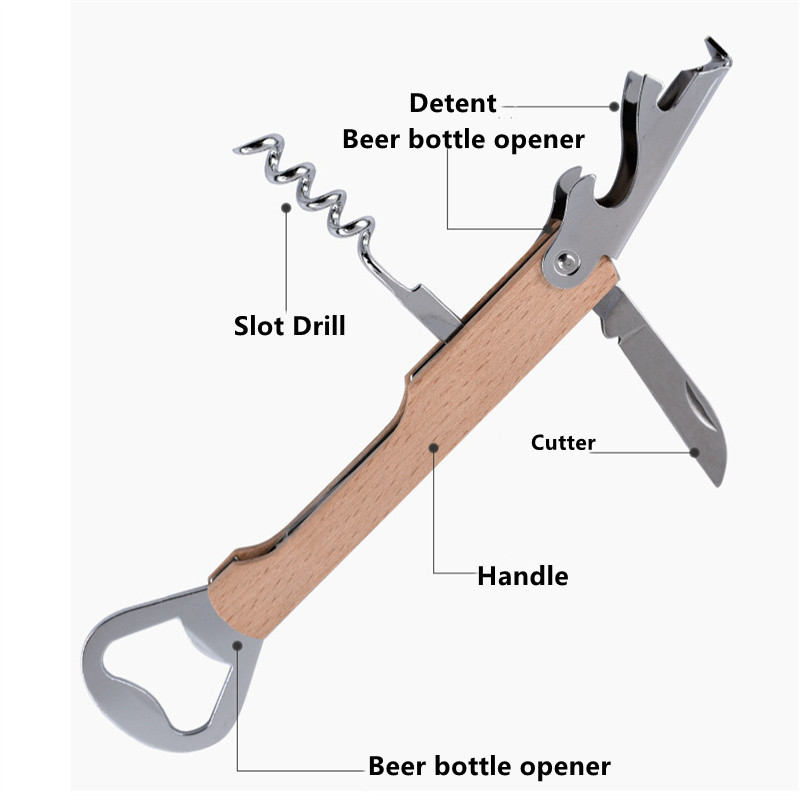 맞춤형 나무 손잡이 와인 오프너, 맥주 및 소다 병따개 - Wine Beer Name 리뷰 및 가격