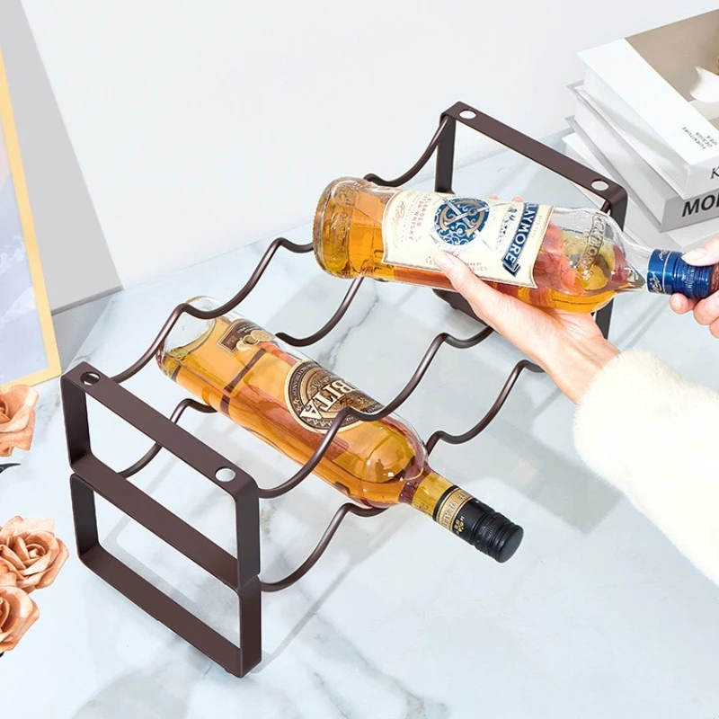 북유럽 스타일의 창의적인 레드 와인 거꾸로 놓는 철제  - Wine Bottle Size 리뷰 및 가격