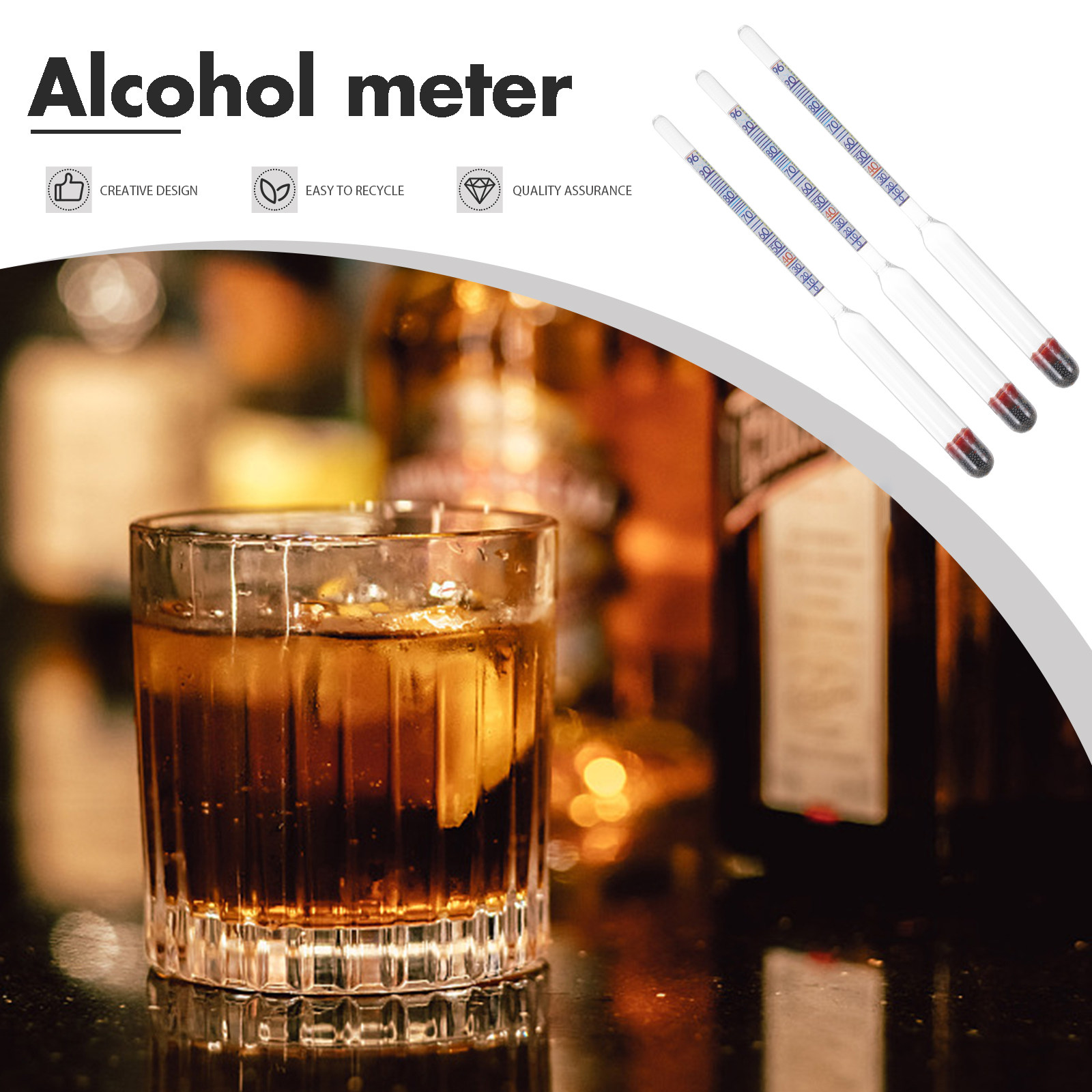 5개 고정밀 유리 알코올계, 와인 맥주 양조용 3중 눈 - Wine To Beer Alcohol 리뷰 및 가격