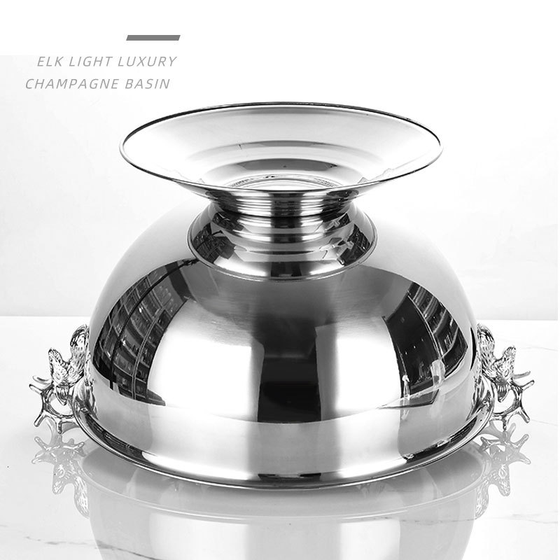 크리 에이 티브 스테인레스 스틸 사슴 머리 디자인 샴페 - Ice Bucket Silver 리뷰 및 가격
