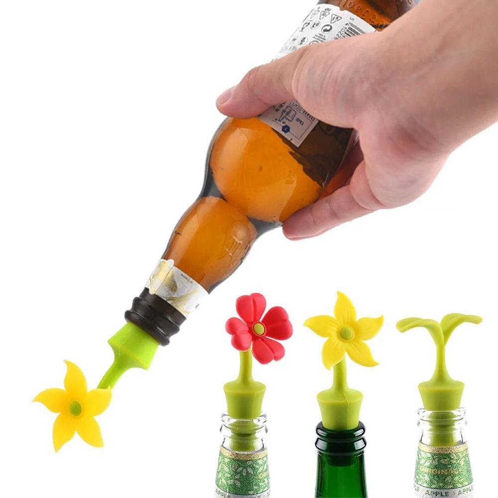 신형 실리콘 와인 병 마개 꽃 모양 누수 방지 맥주 캡 - Beer Wine Hobby 리뷰 및 가격