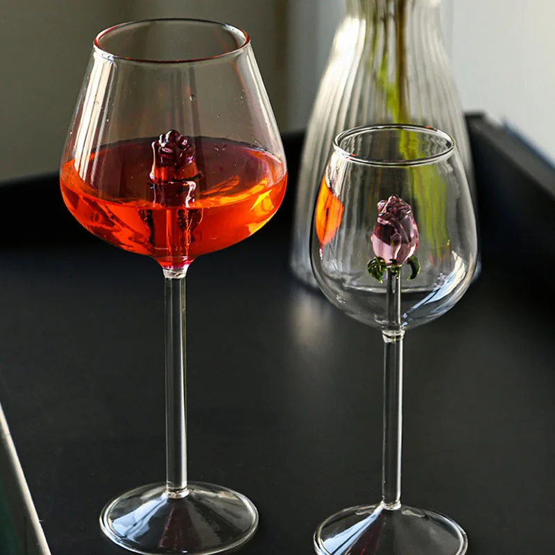대용량 크리에이티브 3D 다이아몬드 핑크 유리, 장미  - Wine Bottle Size 리뷰 및 가격