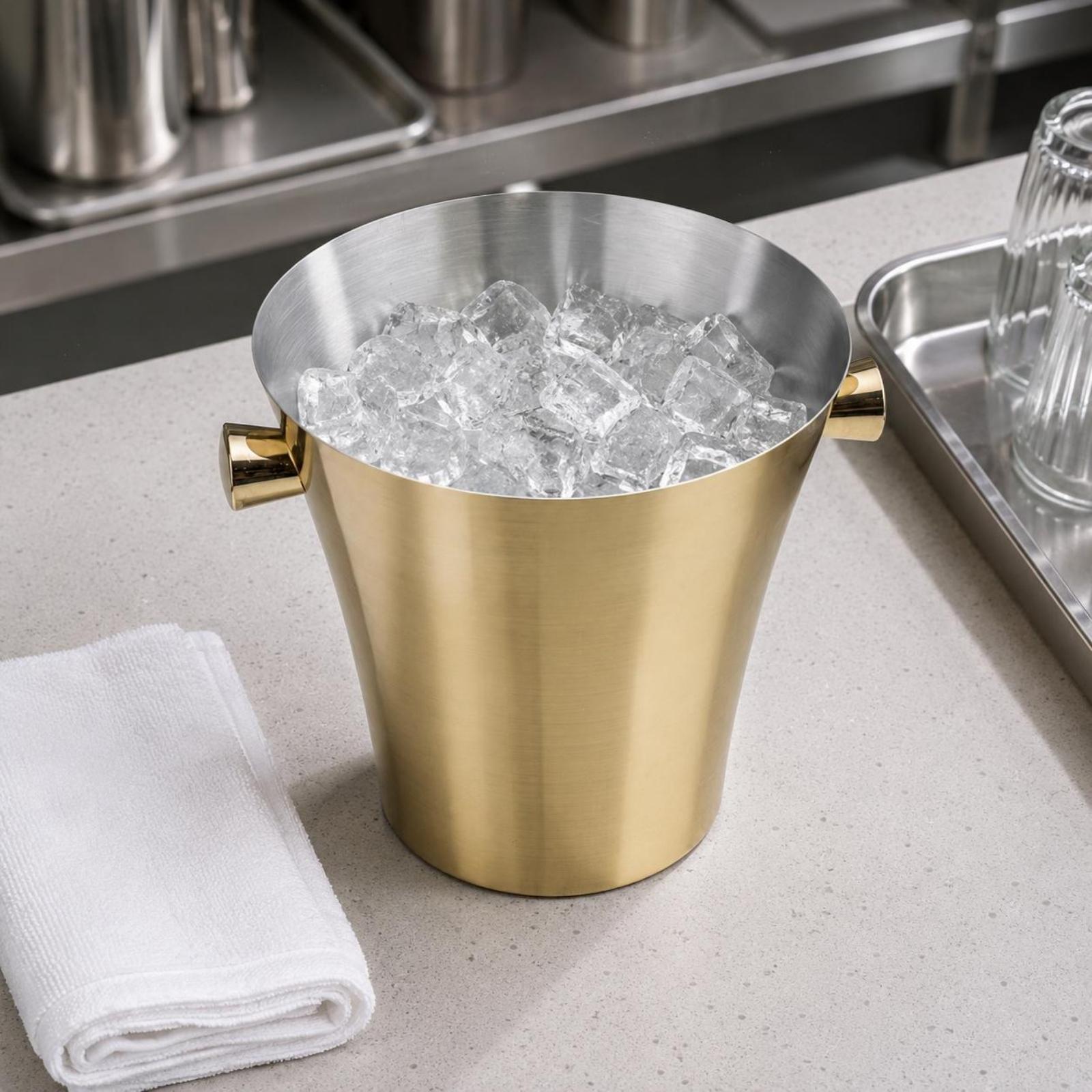 스테인리스 스틸 아이스 펠 골드톤 메탈 아이스 펠 브러 - Ice Bucket Silver 리뷰 및 가격